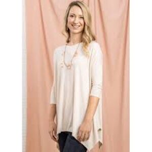 Matilda Jane Cream Tee Tunic Crew Neck Top